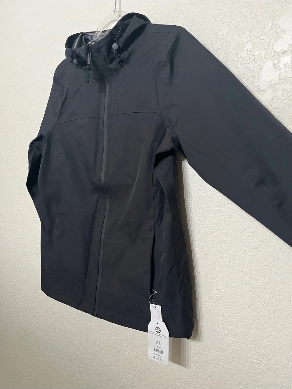 Time and Tru Black Hooded Women's Size XS Raincoat